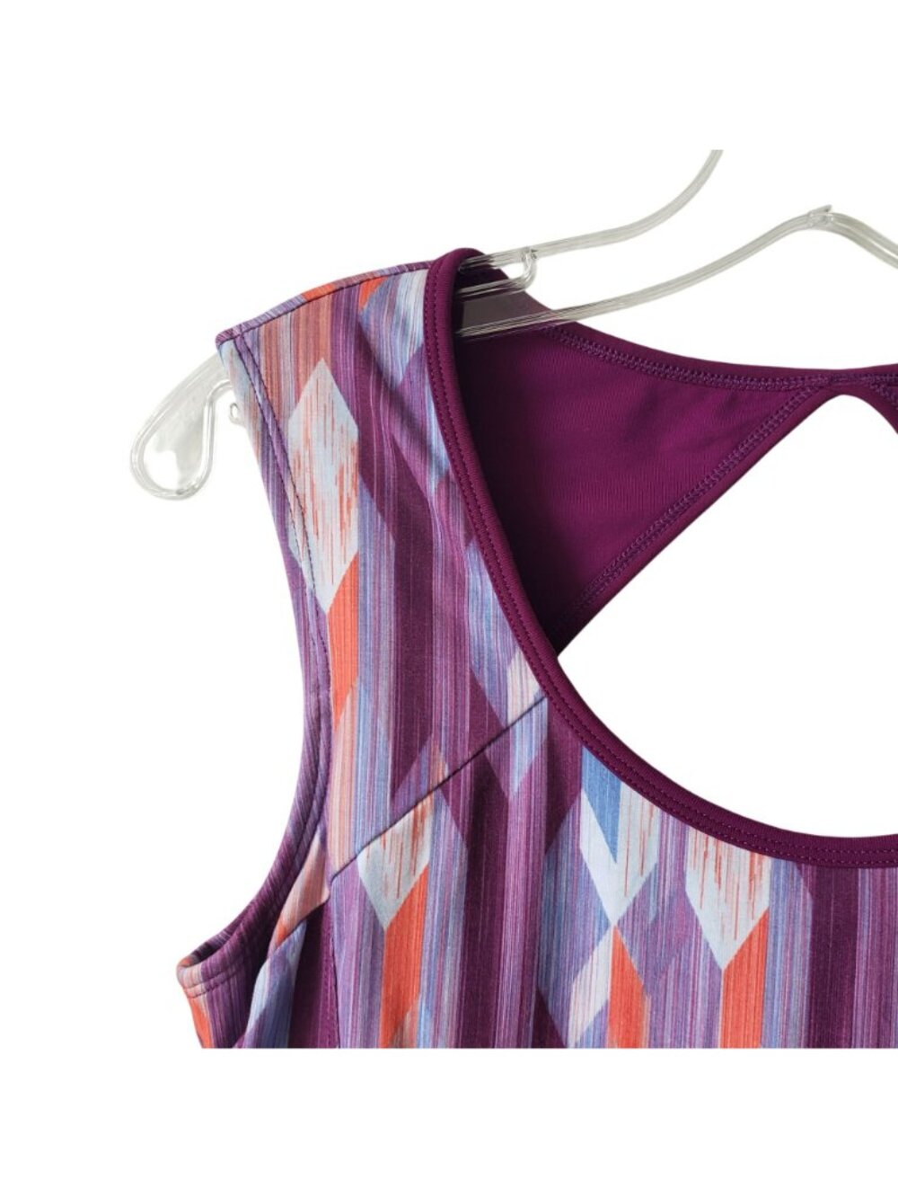Prana Purple Grapevine Calico Tennis Dress Shelf Bra Summer Workout Hiking Cute - Picture 2 of 11